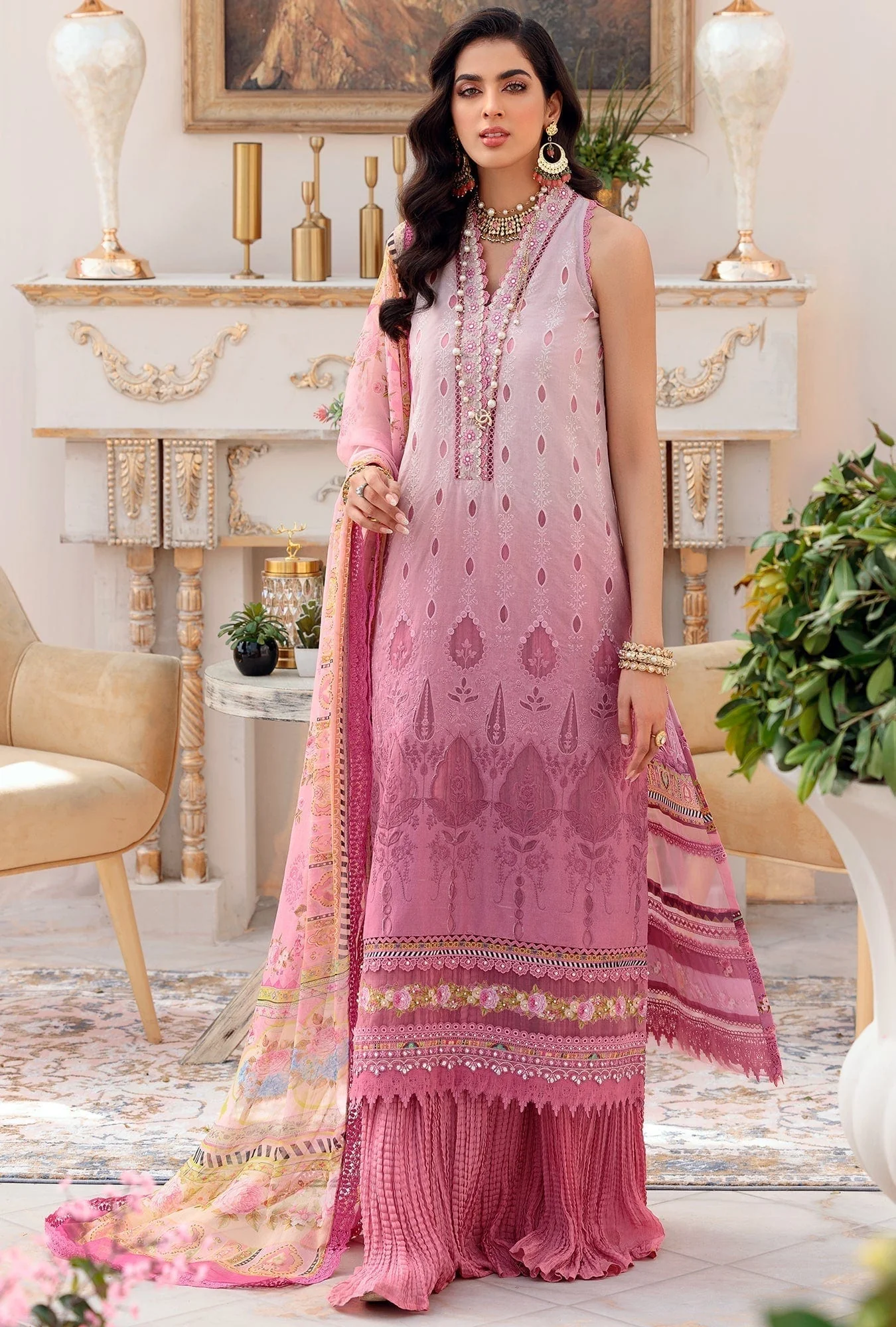 Noor by Saadia Asad Luxury Chikankari Lawn Collection – D9-A - Image 2