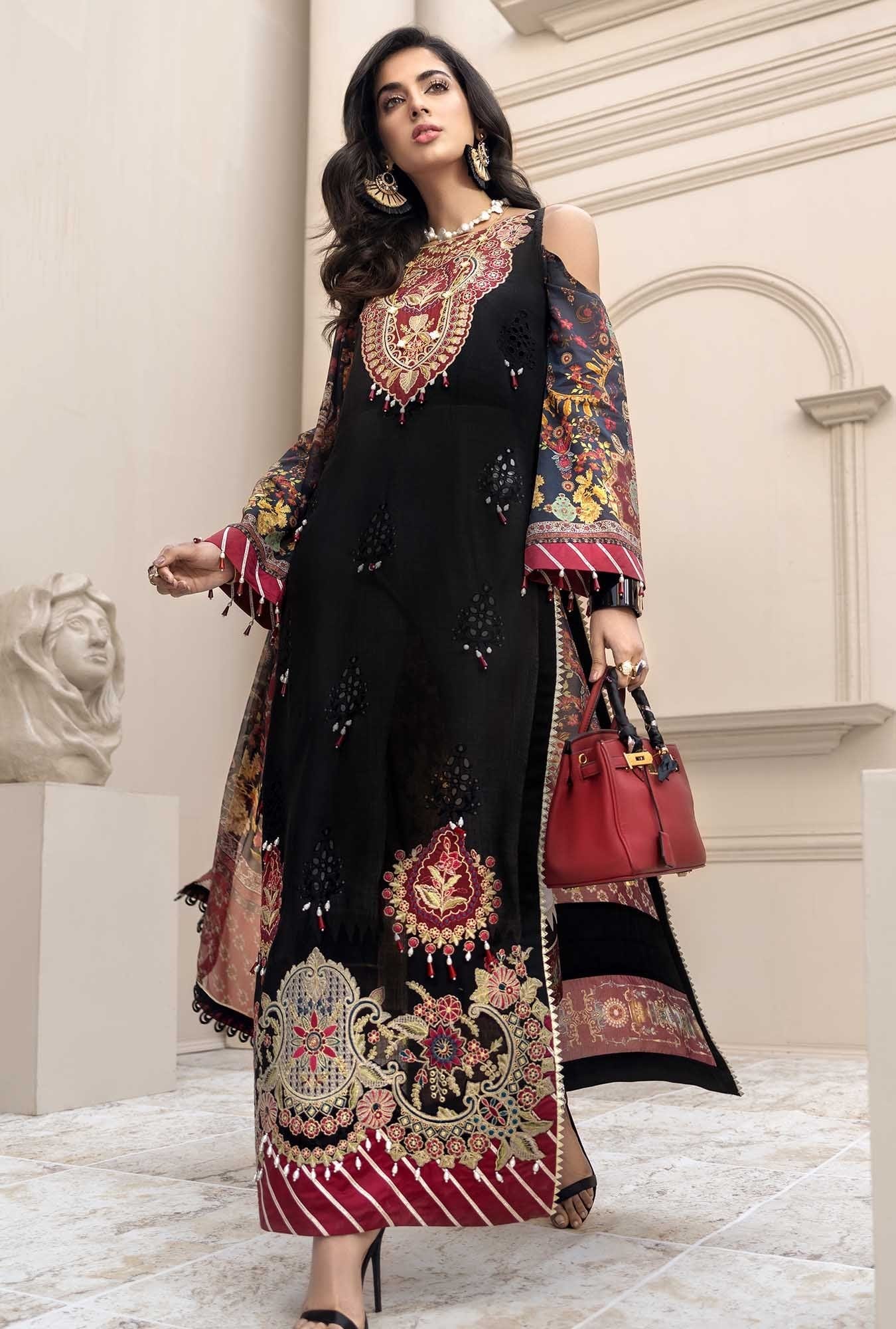 Noor by Saadia Asad Luxury Lawn Collection 2020 – GLAMMA-D12-A - Image 3