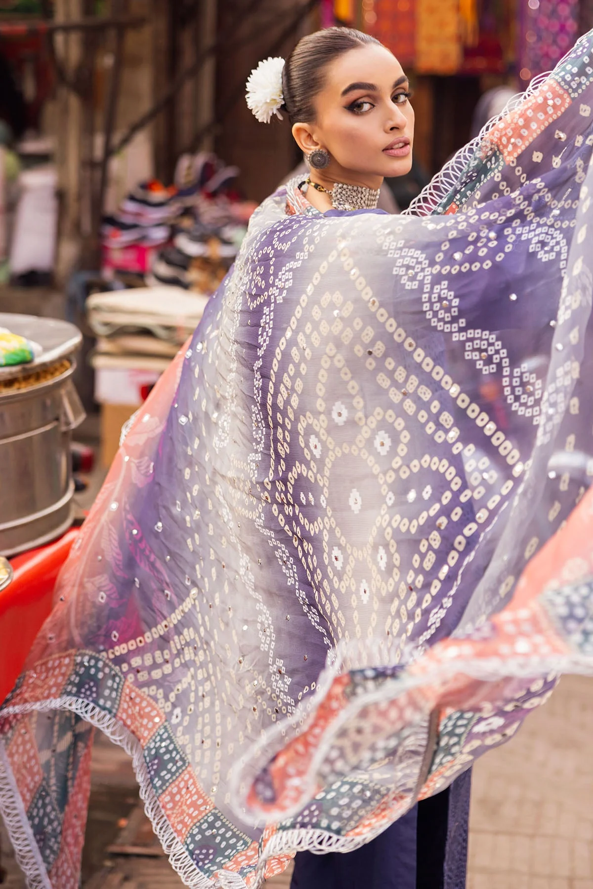 Nureh Bazaar Festive Lawn Collection 2024 – NS-127 - Image 7