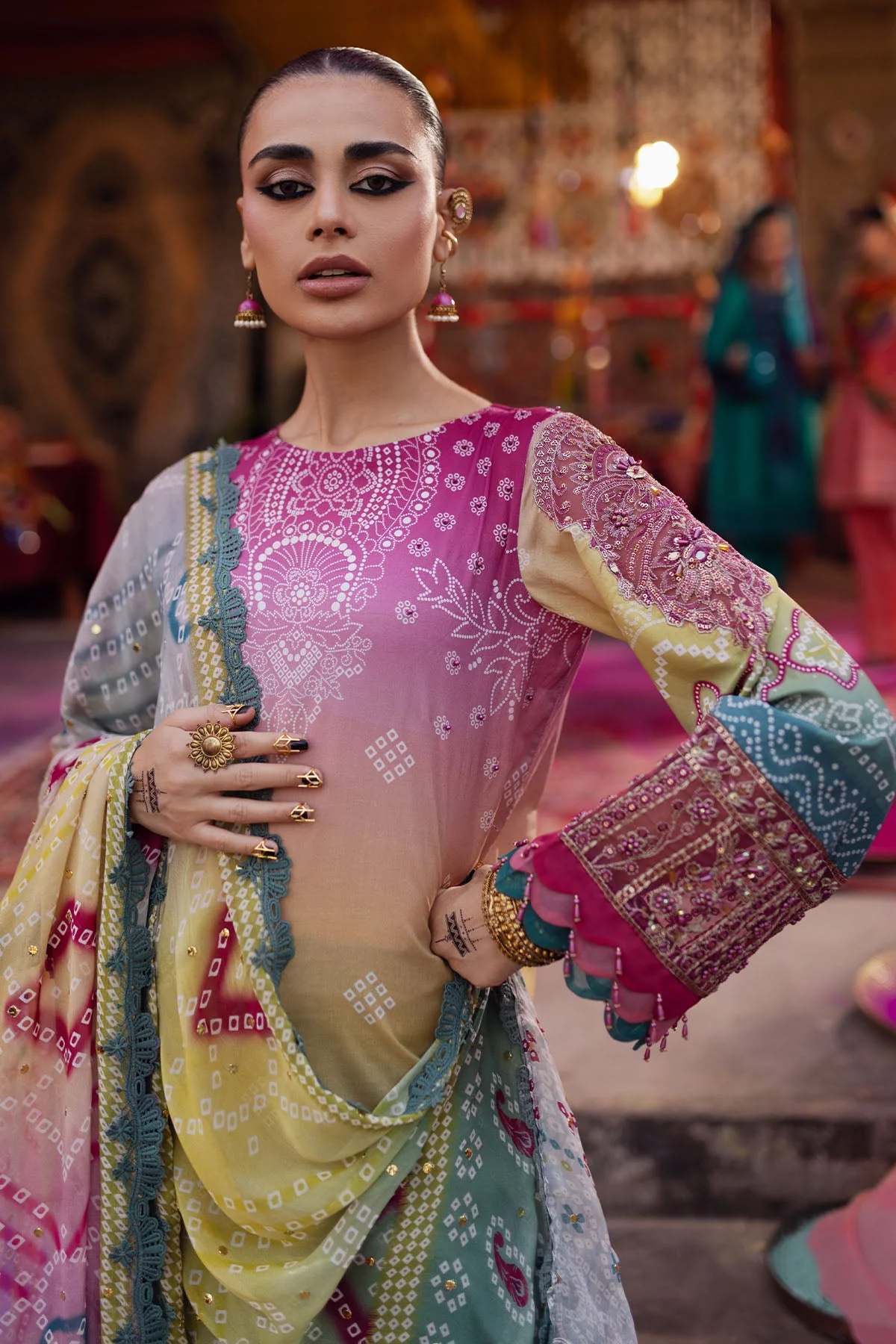Nureh Bazaar Festive Lawn Collection – NS-134 - Image 3