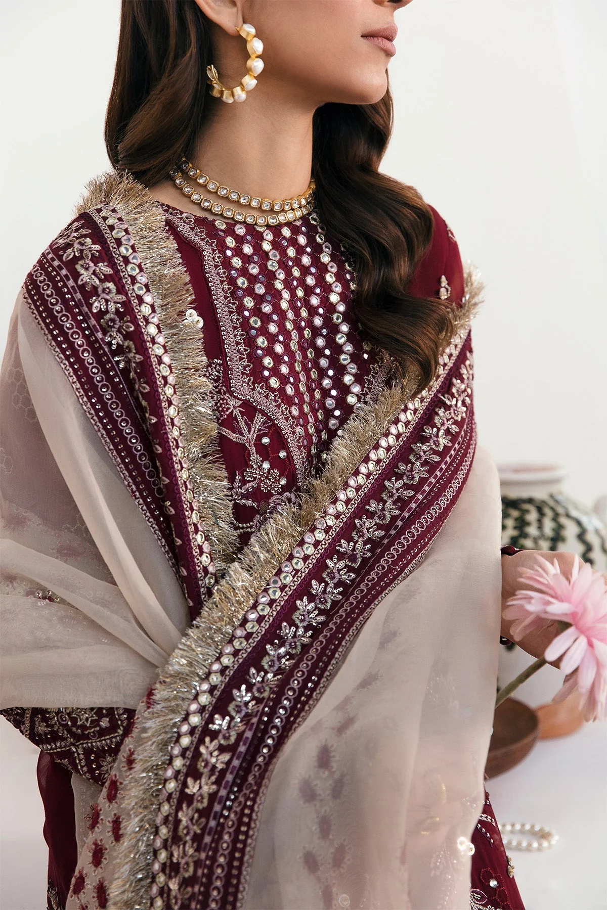 Nureh Elanora Embroidered & Embellished Luxury Chiffon Collection – NEL-14 - Image 7