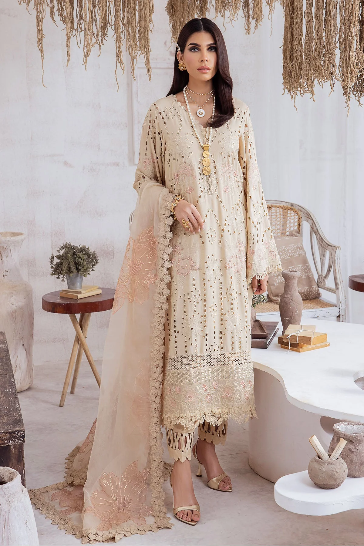 Nureh Embroidered Karandi Collection – NE-41 - Image 4