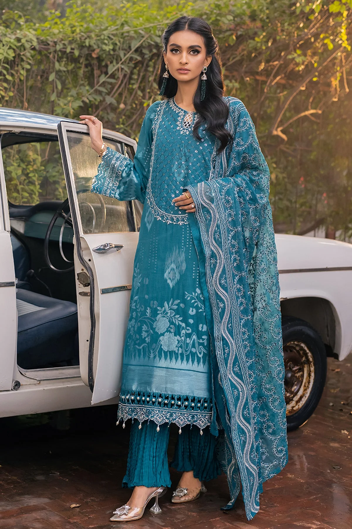 Nureh Maya Jacquard Slub Lawn Collection – NJ-48 - Image 2