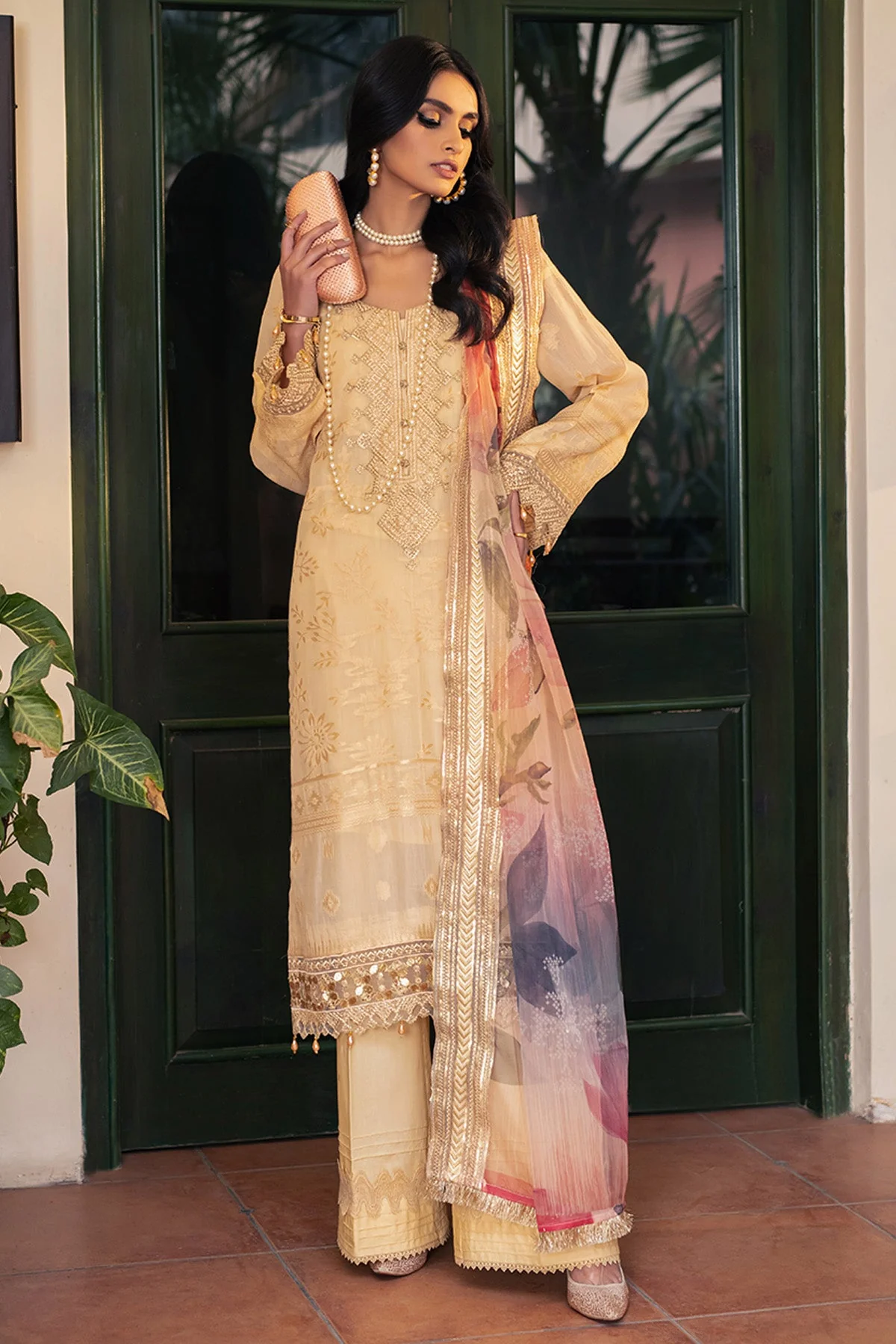 Nureh Maya Jacquard Slub Lawn Collection – NJ-51 - Image 3