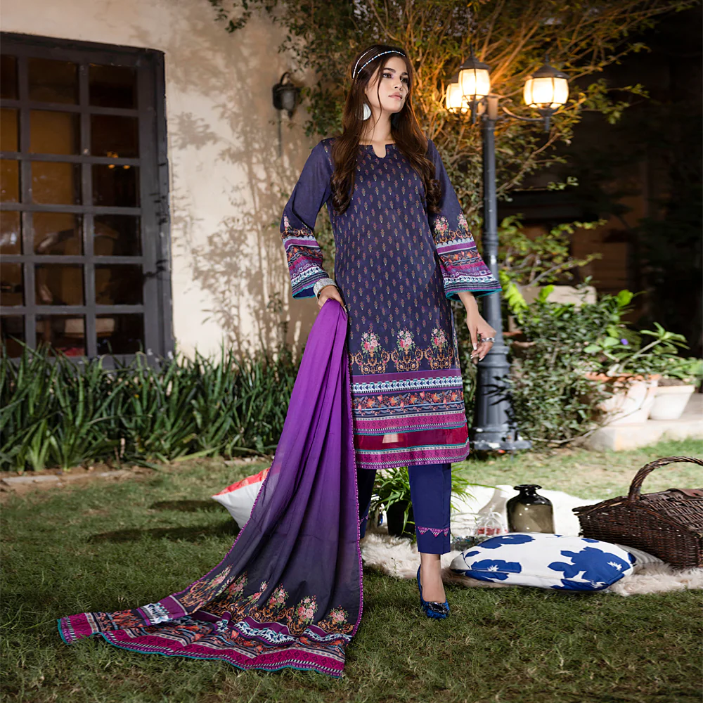Orchid Printed Lawn Collection – OPL-8 - Image 5