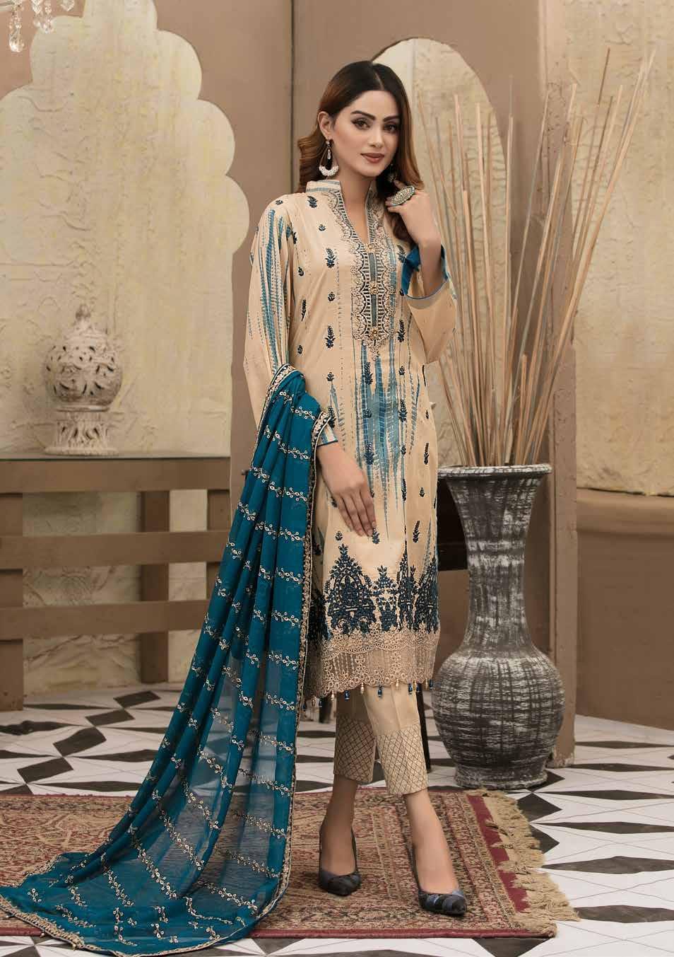 Poshak Lamha Luxury Lawn Collection 2022 – 50A