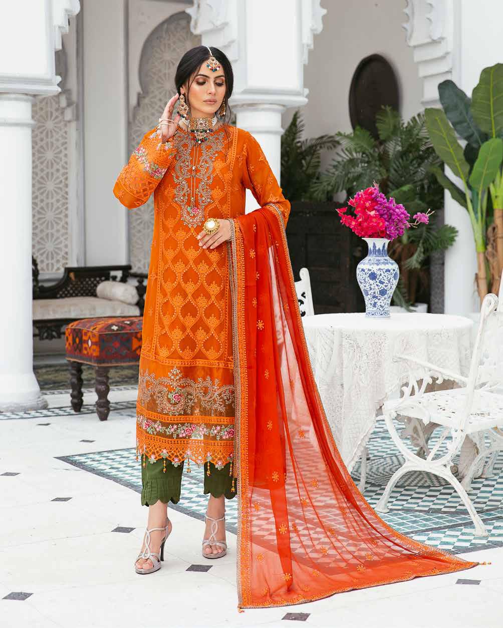 Poshak Luxury Chiffon Pret · Stitched Collection – D-7 - Image 3