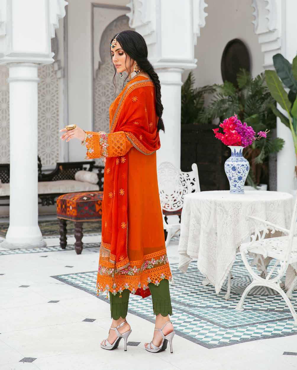 Poshak Luxury Chiffon Pret · Stitched Collection – D-7 - Image 4