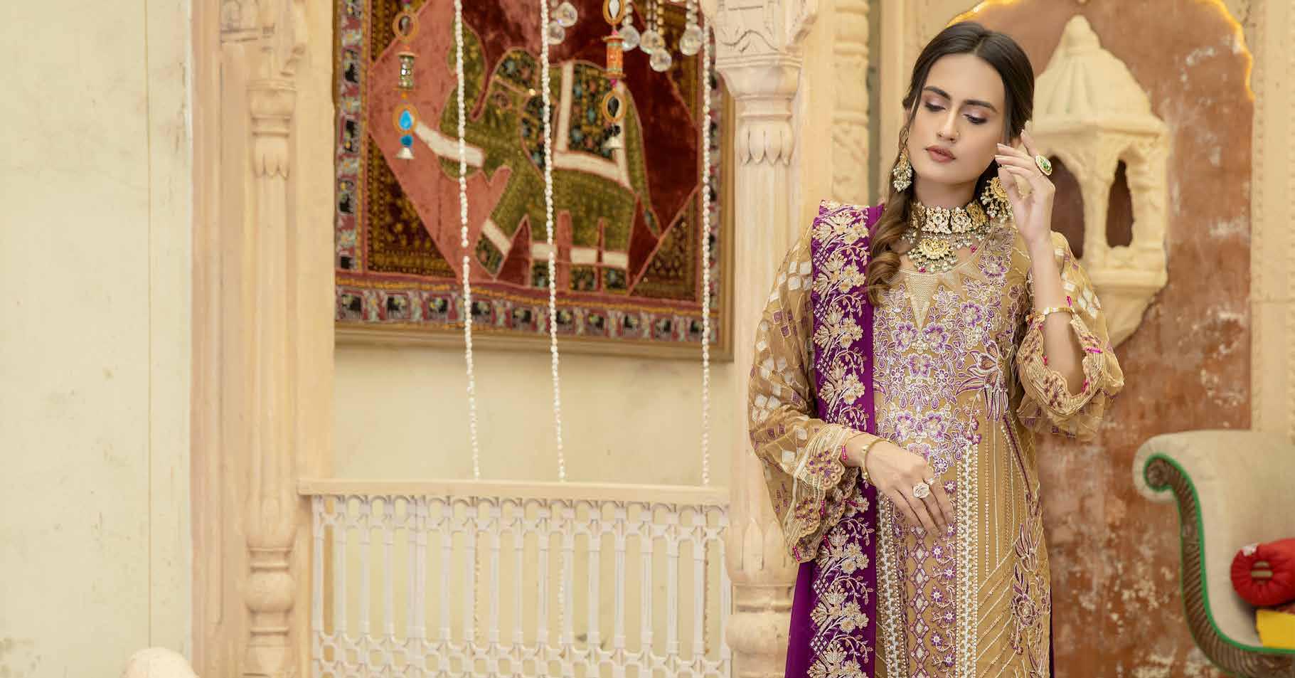 Poshak Mashal Luxury Chiffon Collection 2022 – D-02 - Image 4