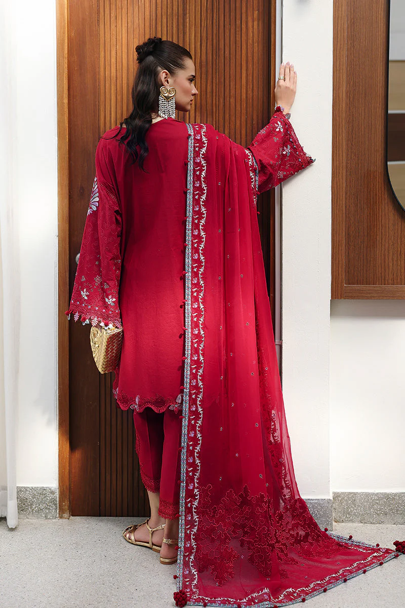 Qalamkar Chikankari Eid Edit Lawn – CM-03 RUBY - Image 7