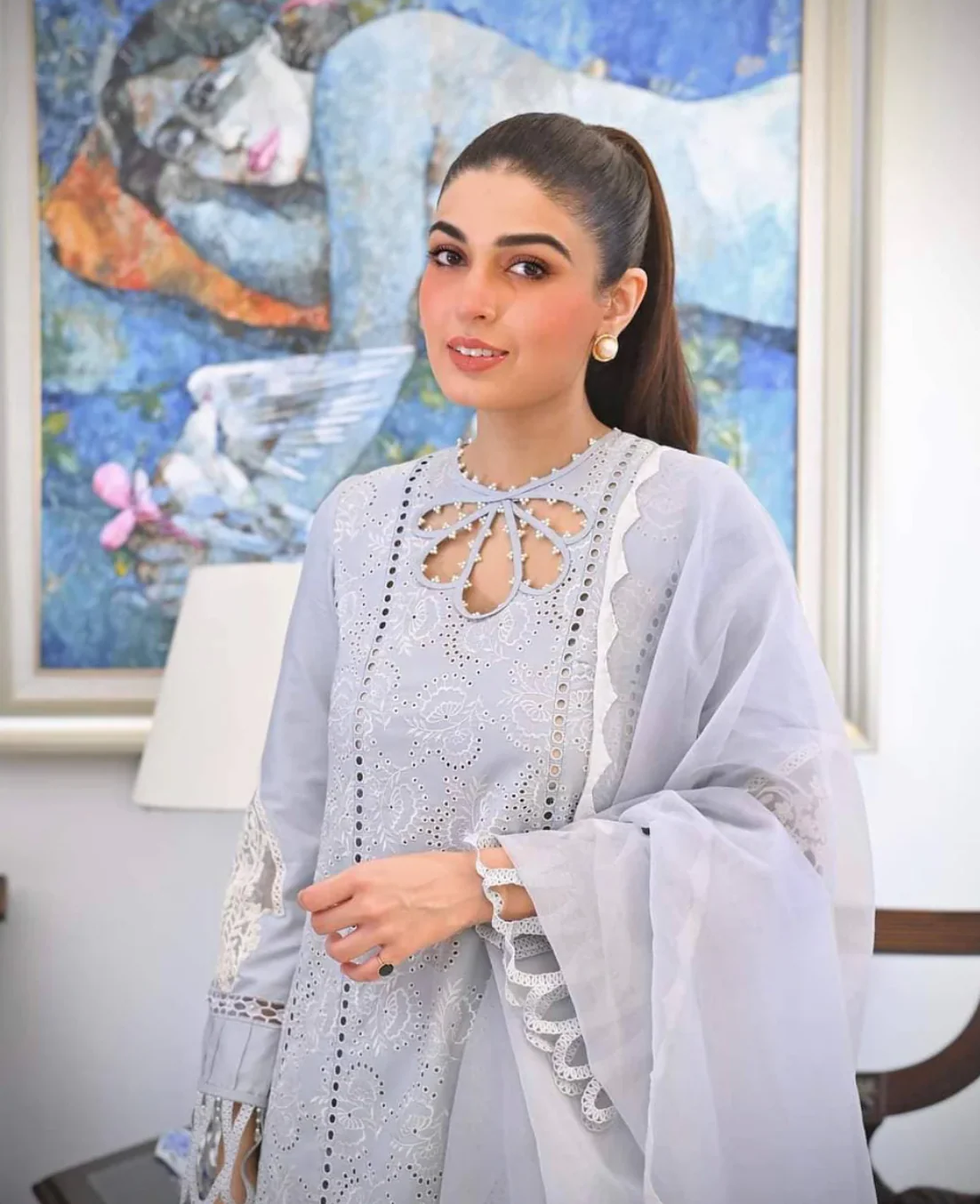 Qalamkar Chikankari Eid Edit Lawn Collection – CF-06 LILLY - Image 3
