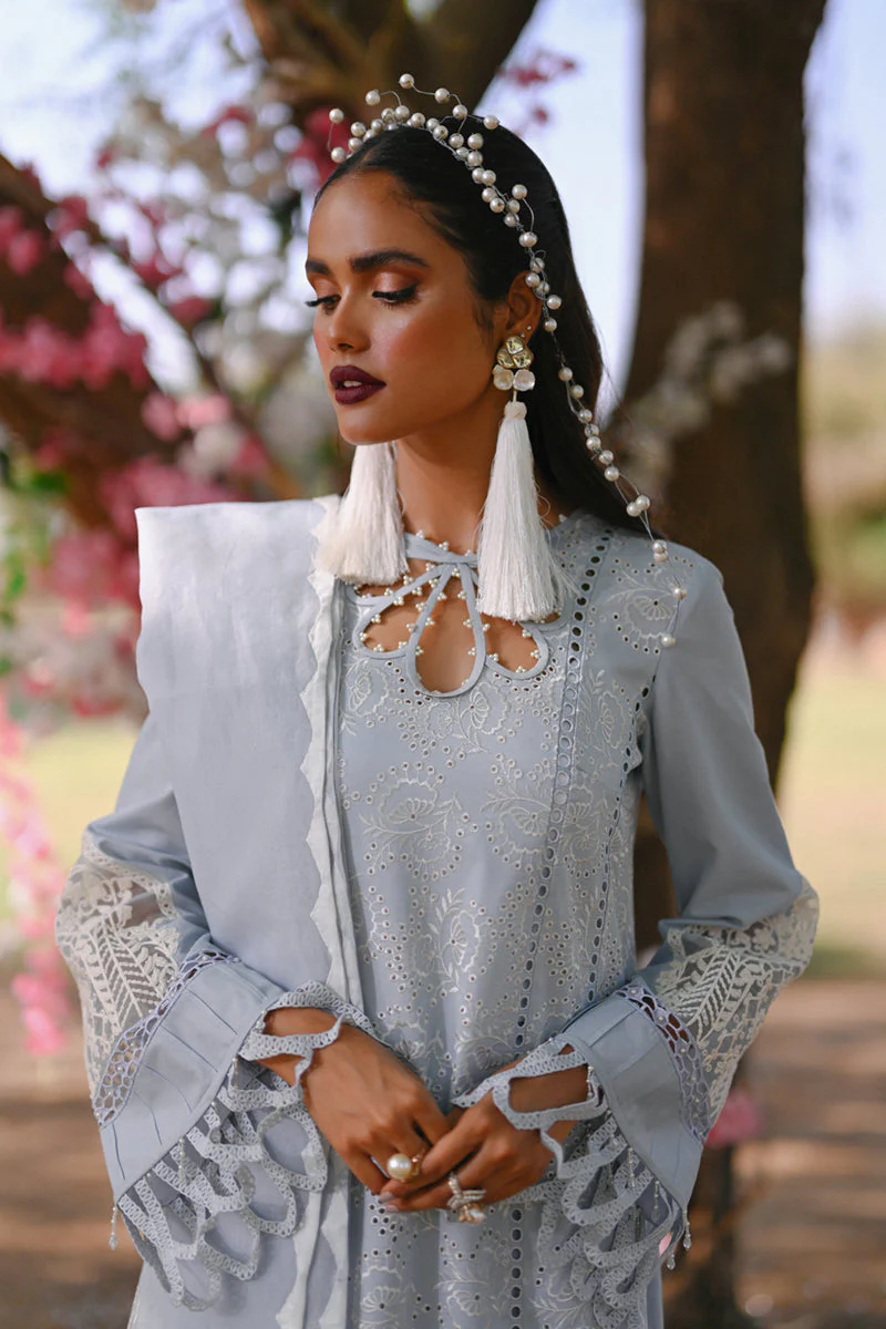 Qalamkar Chikankari Eid Edit Lawn Collection – CF-06 LILLY - Image 7