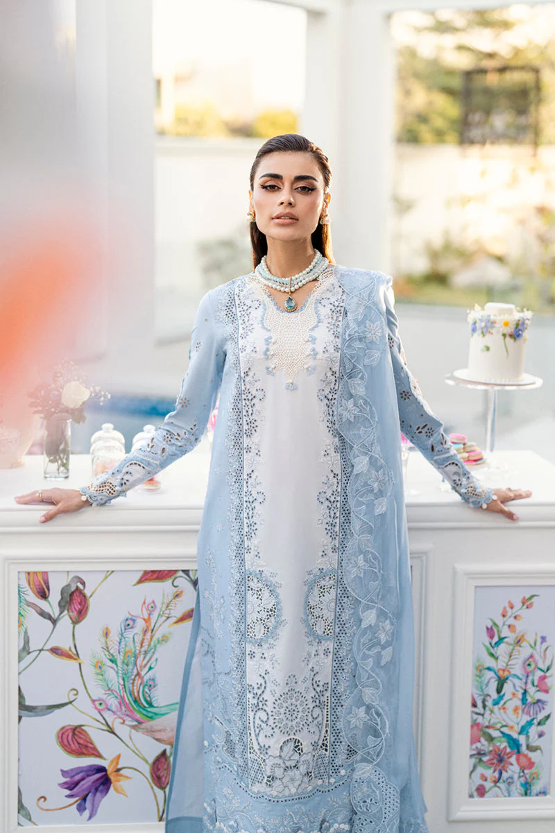 Qalamkar Chikankari Lawn Eid Edit – CS-01 Tasha - Image 7