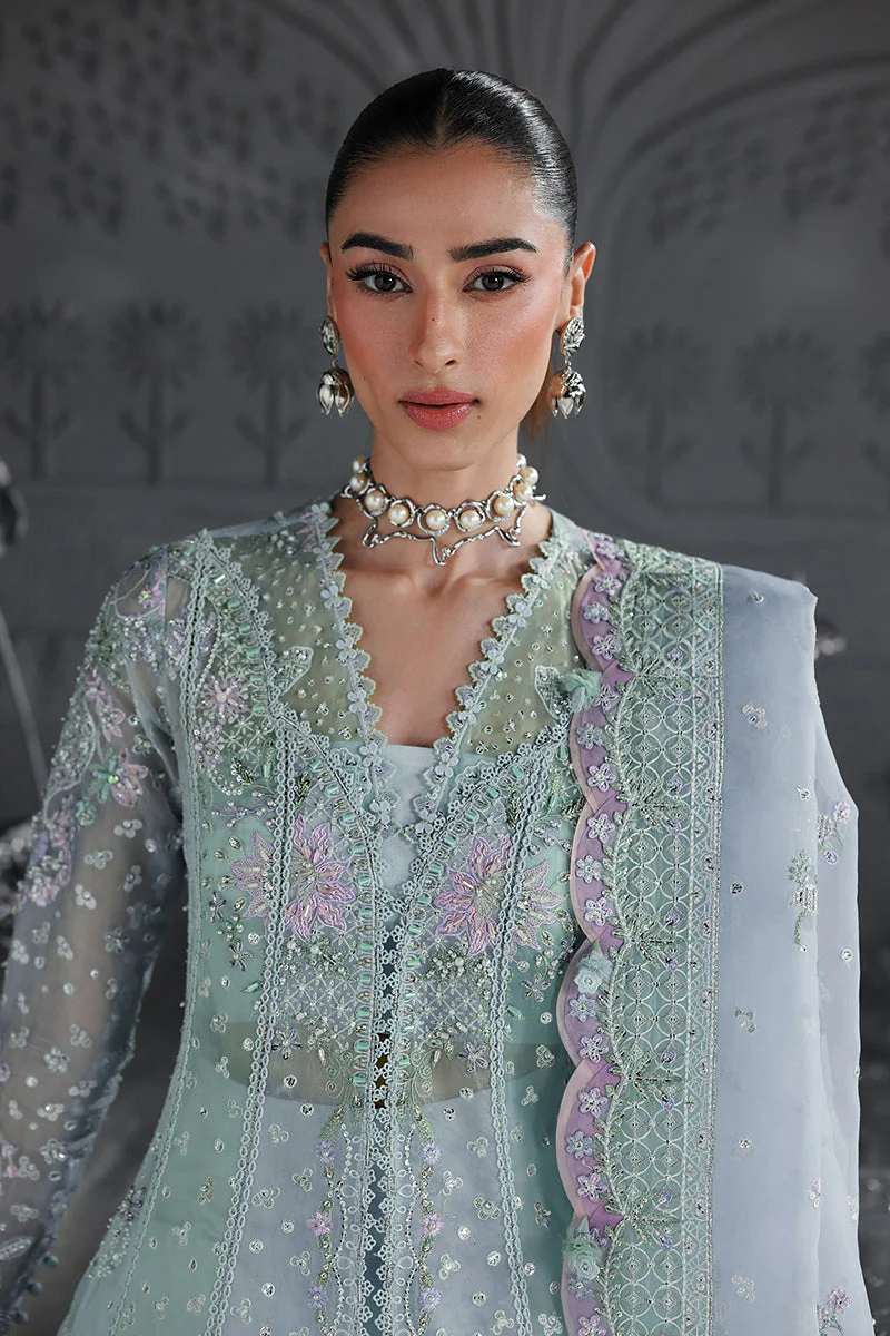 Qalamkar Elirah Luxury Wedding Festive Formals – MF-08 SERENE AQUA - Image 4
