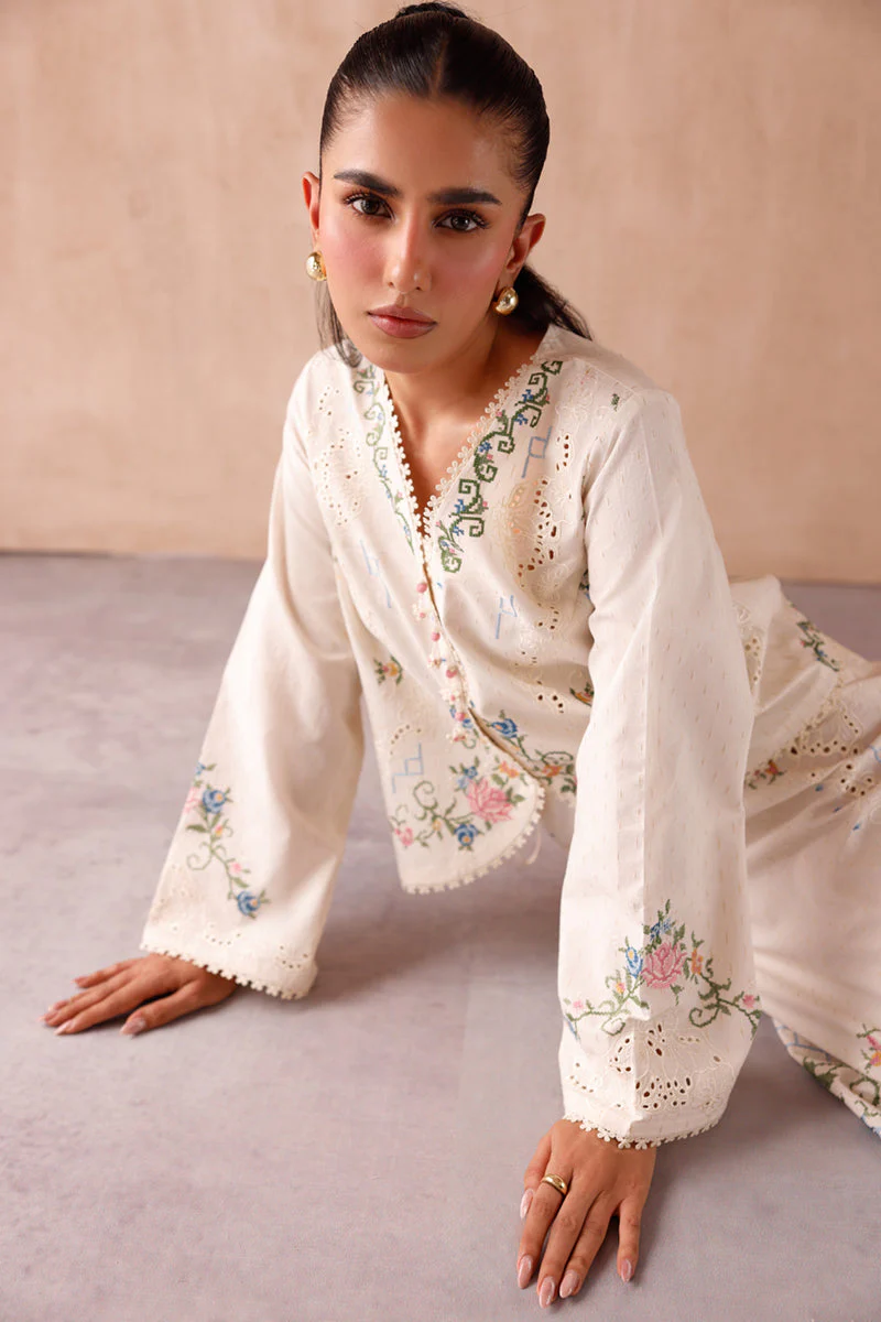 Qalamkar Embroidered Co-ords 2PC RTW – EP-02 ZENA - Image 7