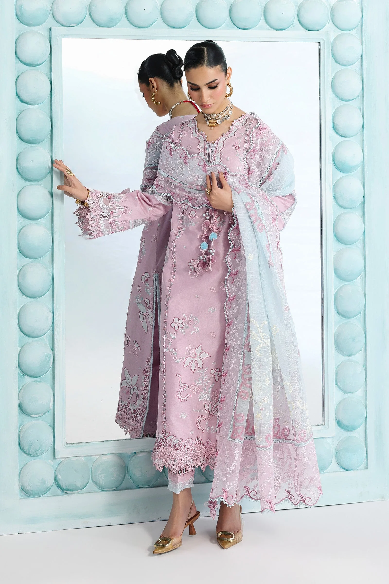 Qalamkar Festive Luxury Lawn – QFL-02 ISANE - Image 4