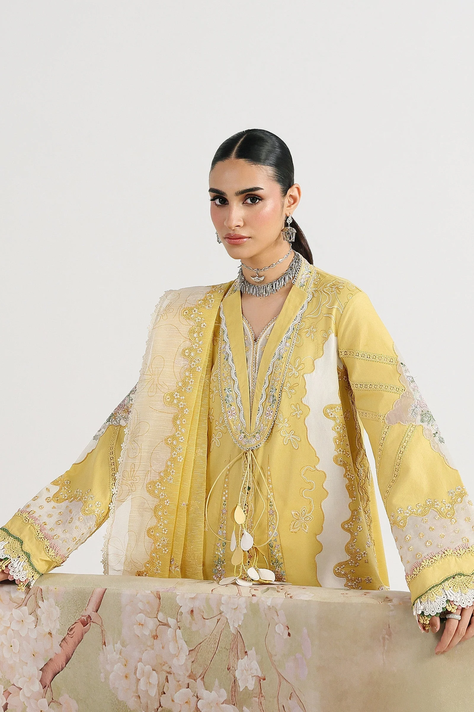 Qalamkar Festive Luxury Lawn – QFL-05 ZARIA - Image 6
