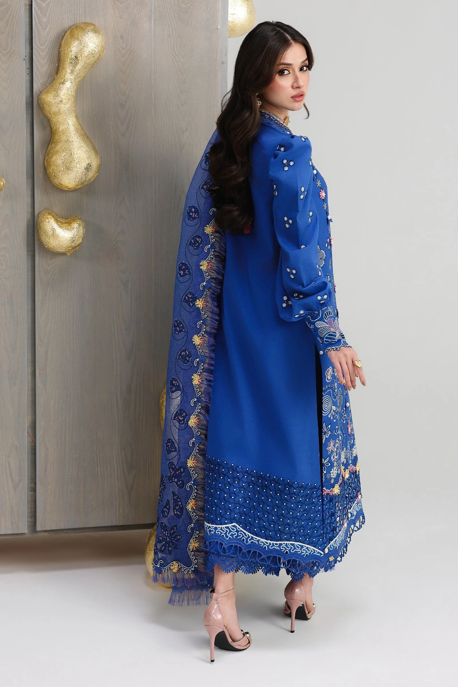 Qalamkar Festive Luxury Lawn – QFL-06 EMINA - Image 2