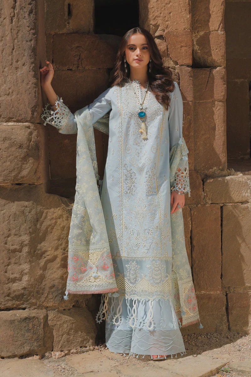 Qalamkar Luxury Lawn Eid Edit – BE-02 MINA - Image 3