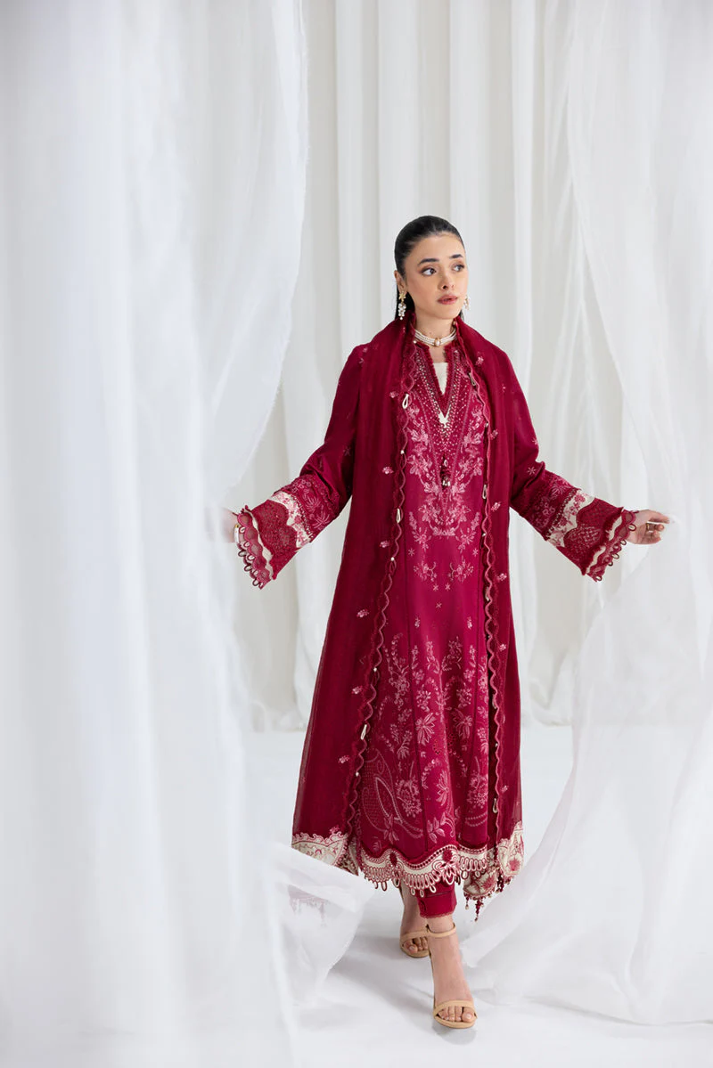 Qalamkar Luxury Lawn Eid Edit – SB-02 Sameen - Image 13