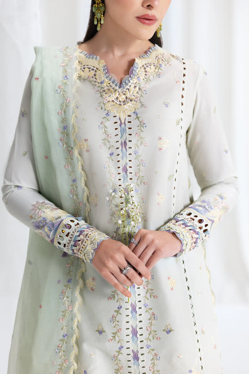 Qalamkar Luxury Lawn Eid Edit – SB-08 Rimsha - Image 9