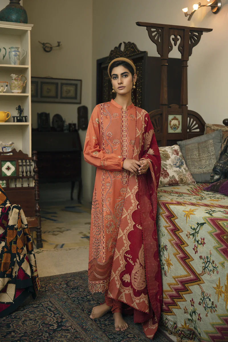 Qalamkar Qline Lawn Collection 2021 – BL-01 Zoya