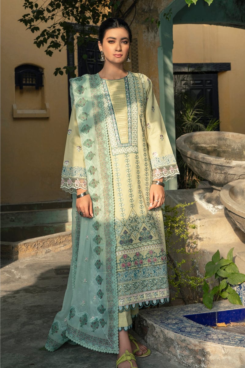 Qalamkar Qline Lawn Collection 2022 – QB-04 ZOE - Image 3