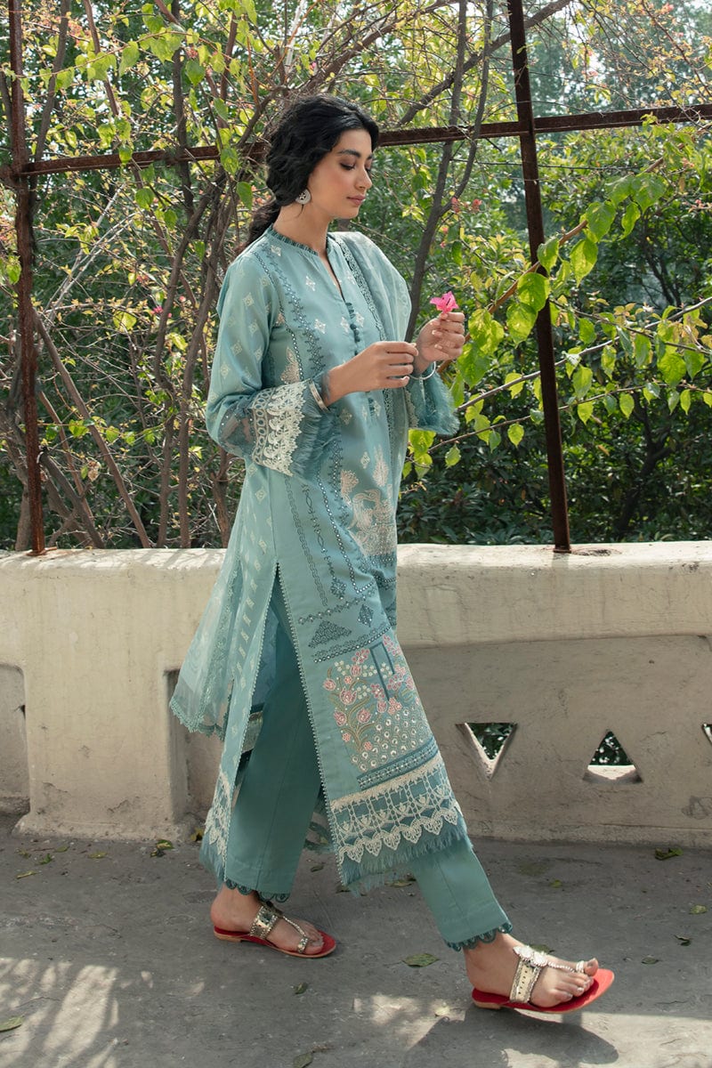 Qalamkar Qline Lawn Collection 2022 – QB-13 SERENE - Image 4