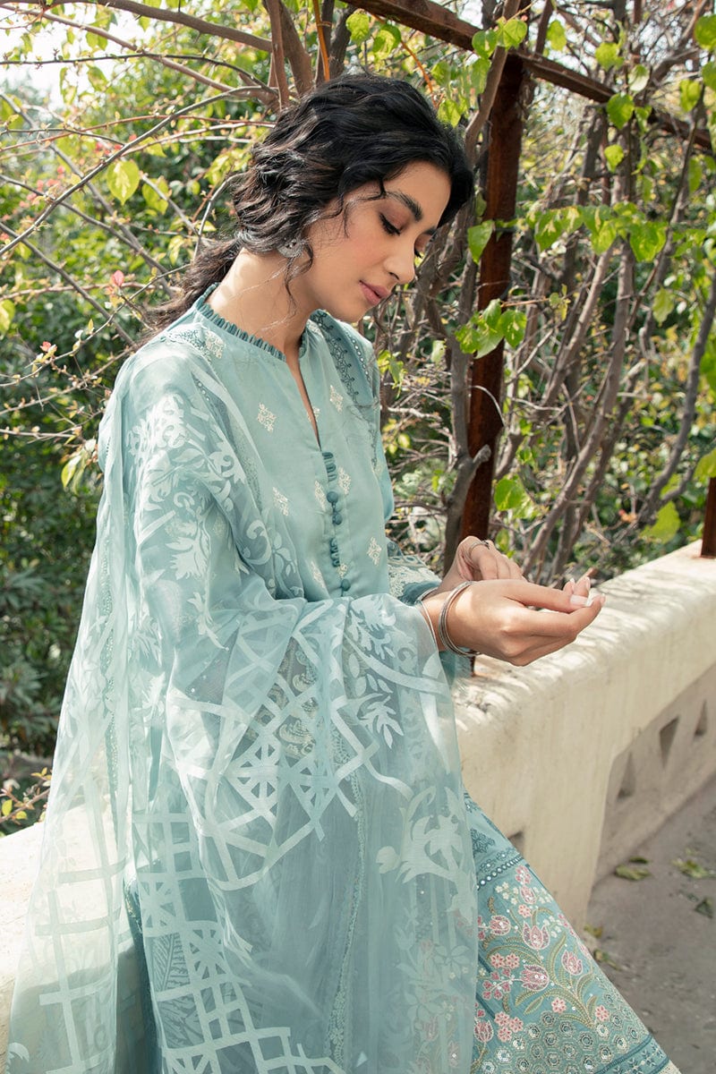 Qalamkar Qline Lawn Collection 2022 – QB-13 SERENE - Image 7