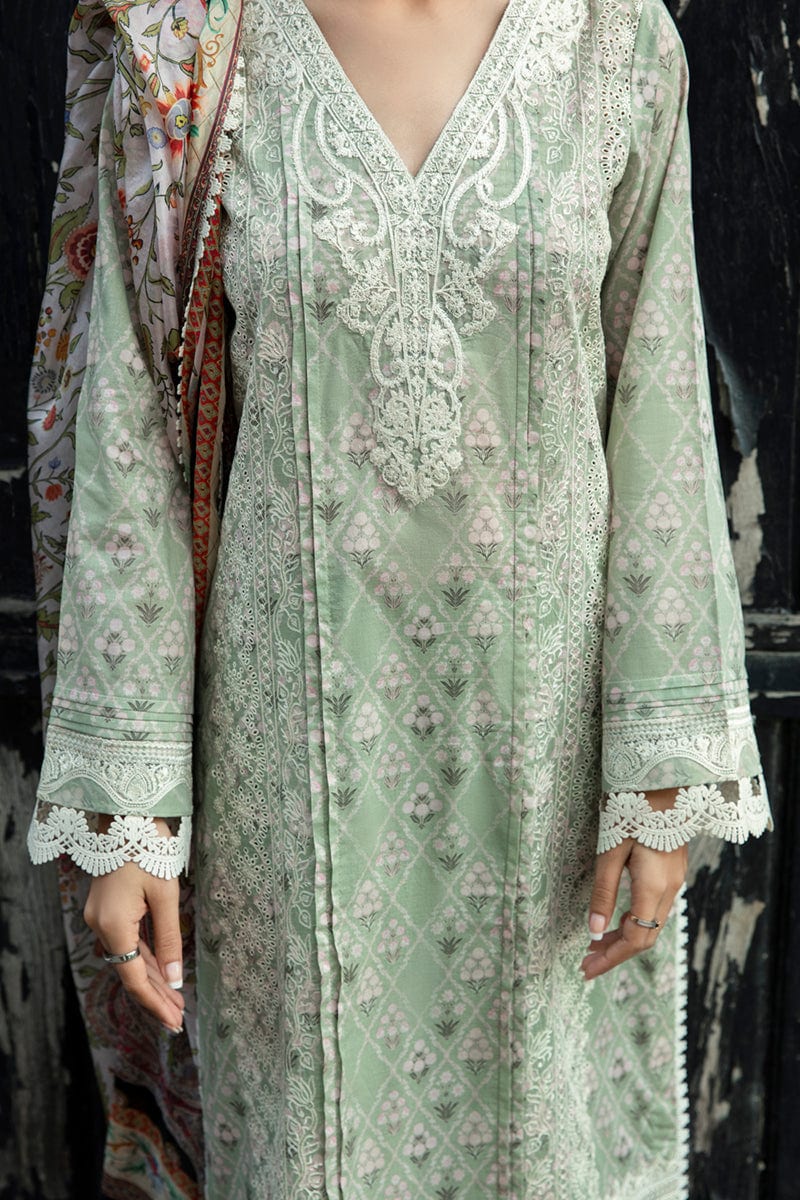 Qalamkar Qline Lawn Collection 2022 – QB-15 DEFNE - Image 3