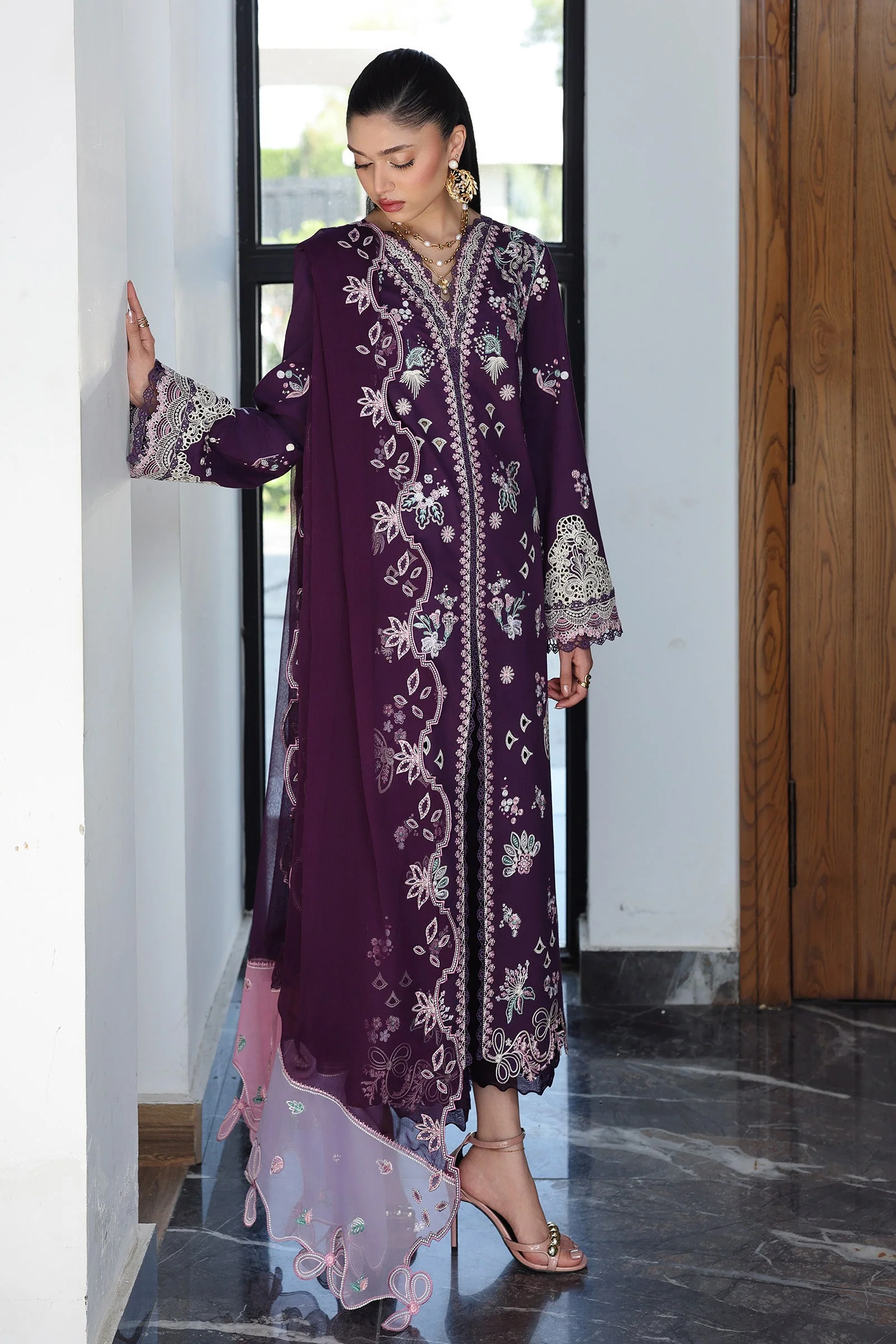 Qalamkar Qline Lawn Drop II – QKL-14 SUHRA - Image 2
