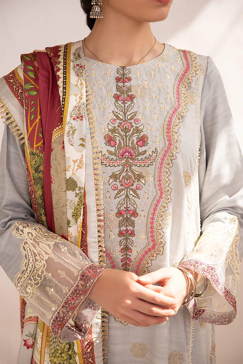 Qalamkar Qline Linen Collection 2020 – LE-04 - Image 3