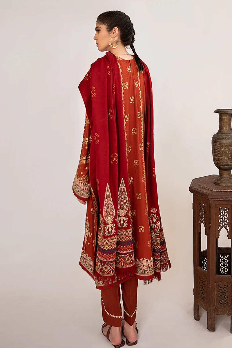 Qalamkar Qline Linen Collection 2020 – LE-15 - Image 3