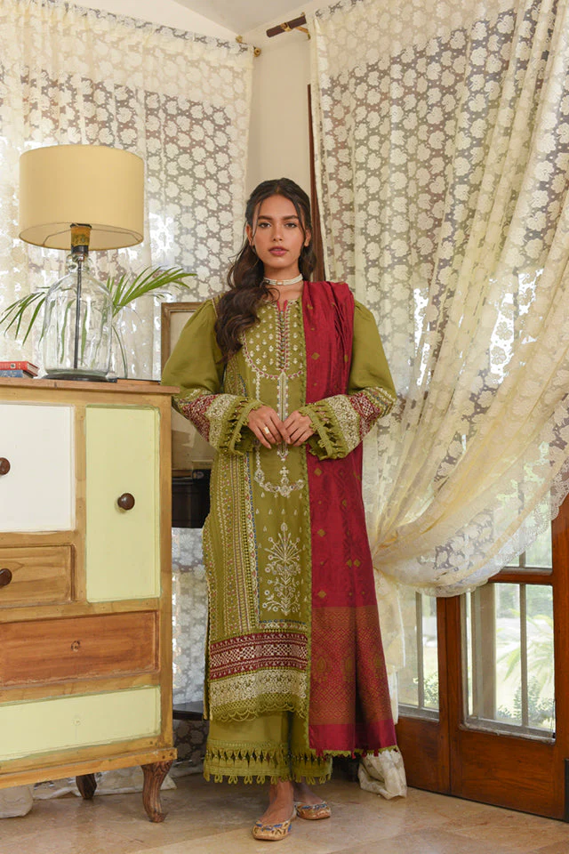 Qalamkar Qline Linen Collection 2022 – VL-14 ANJUM