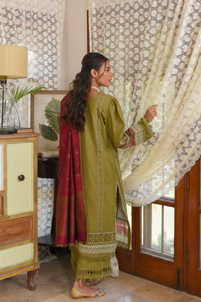 Qalamkar Qline Linen Collection 2022 – VL-14 ANJUM - Image 4