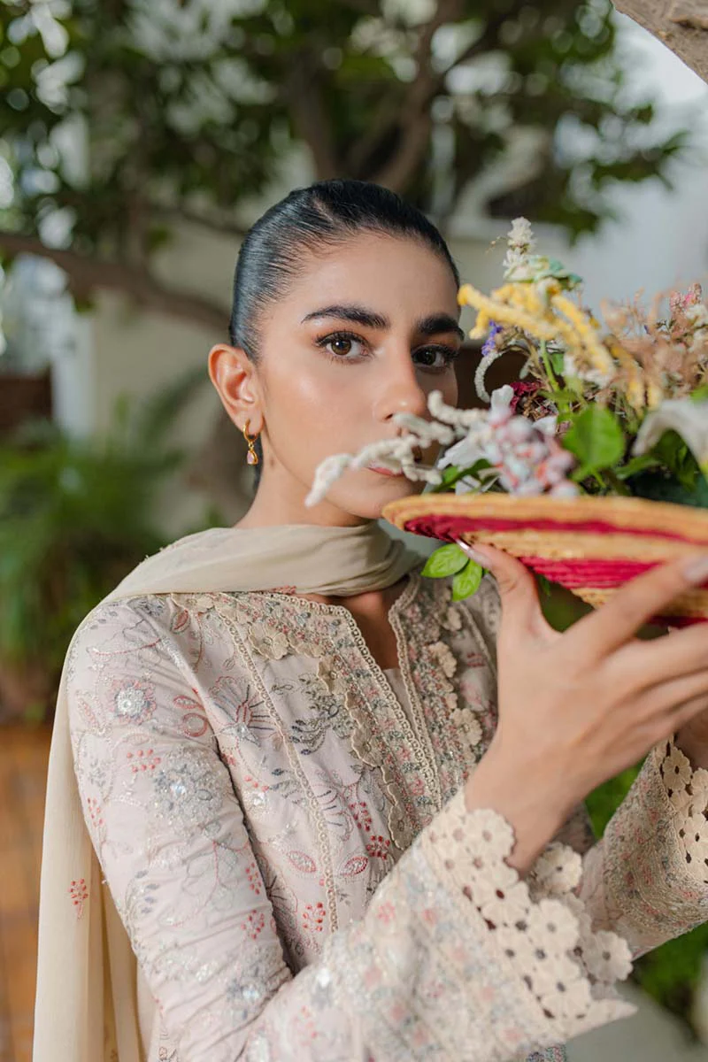 Qalamkar Qline Linen Collection 2023 – WL-04 CELESTE - Image 3