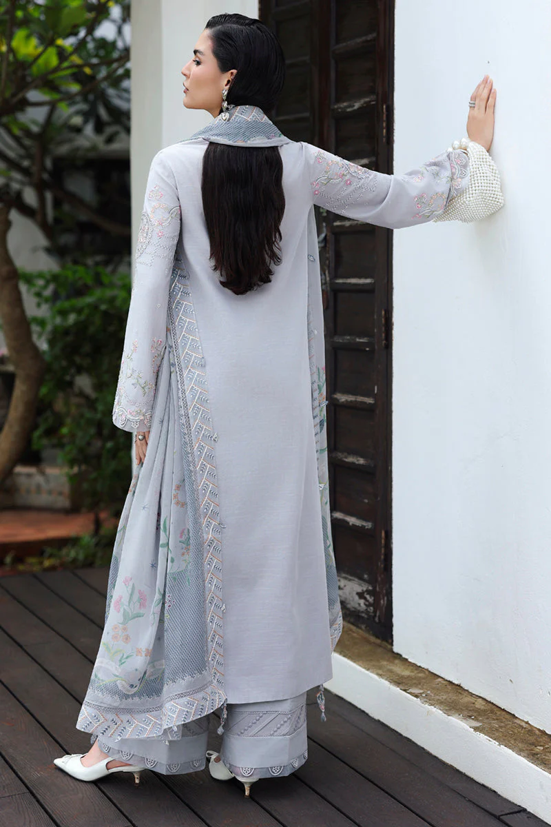 Qalamkar Qline Linen Fall – KL-02 HAZE - Image 2