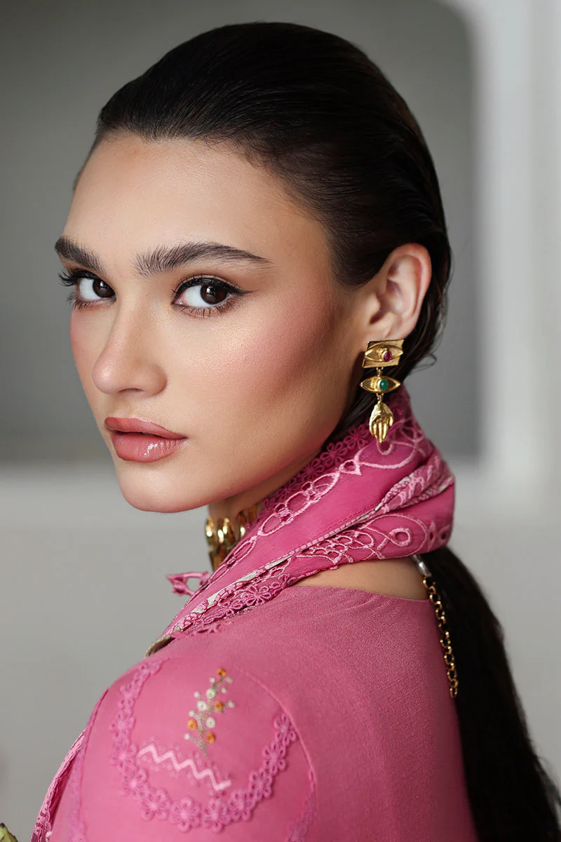 Qalamkar Qline Linen Fall – KL-04 BLOOM - Image 4