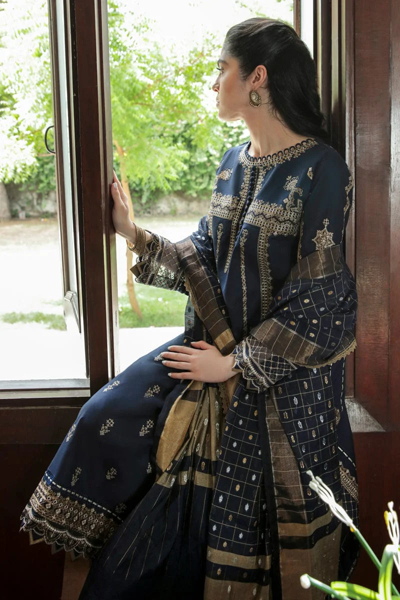Qalamkar Qline Summer Lawn Collection 2022  – AQ-10  ESHAAL - Image 7