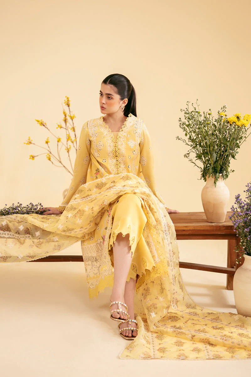 Qalamkar Qlinekari Chikankari Lawn – SQ-12 ZHAIN - Image 2