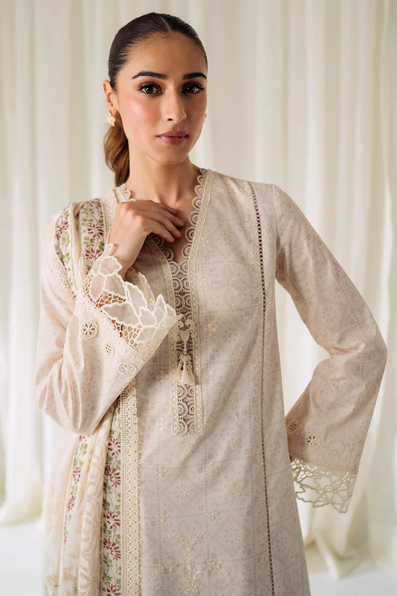Qalamkar Qprints Eid Edit Lawn – AR-02 ELEA - Image 2
