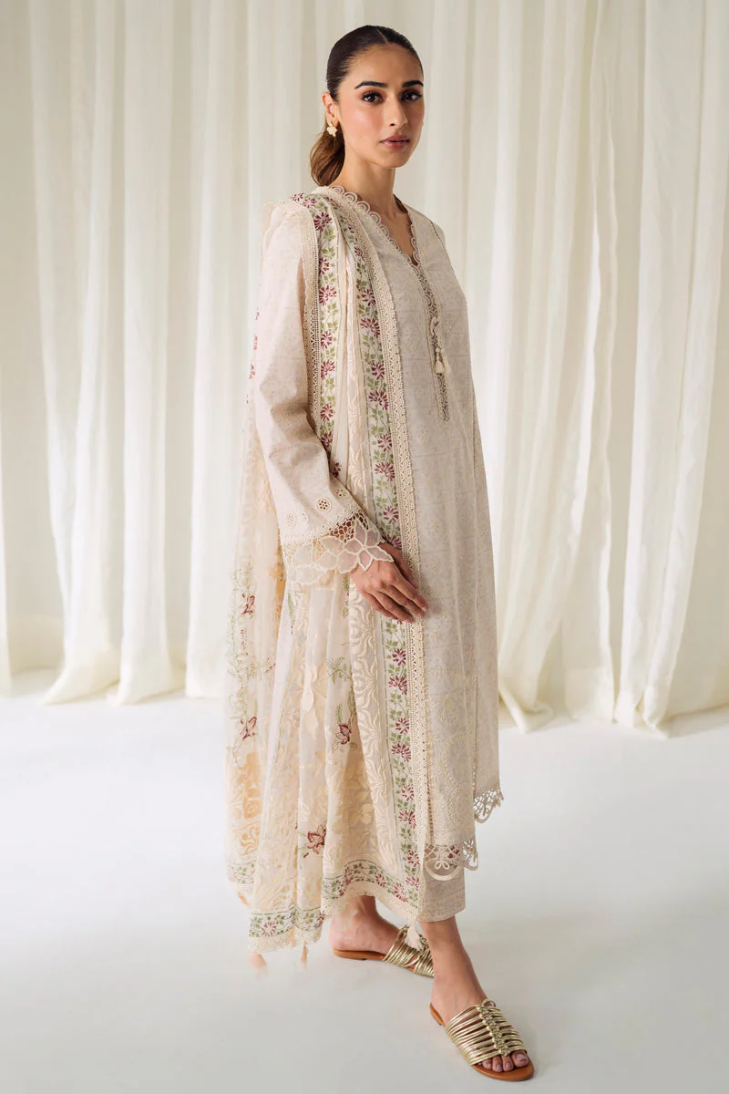 Qalamkar Qprints Eid Edit Lawn – AR-02 ELEA - Image 4