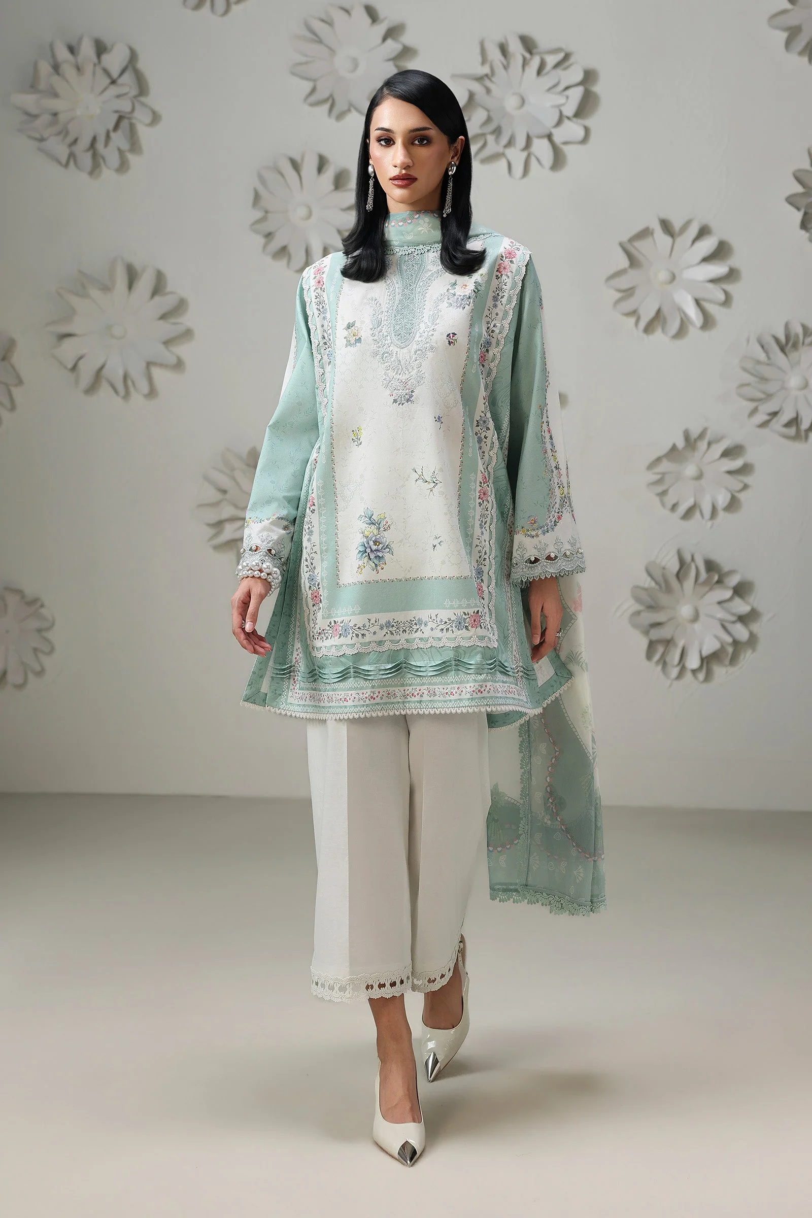 Qalamkar QPrints Lawn Drop II – QQP-05 (B) RASHA - Image 3