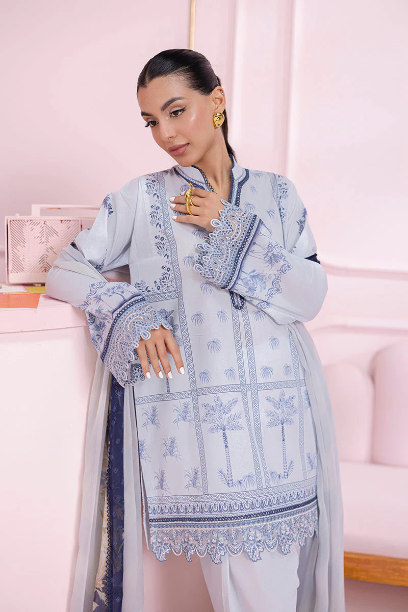 Qalamkar QPrints Lawn Vol-2 – EM-06 (A) SAGE - Image 3