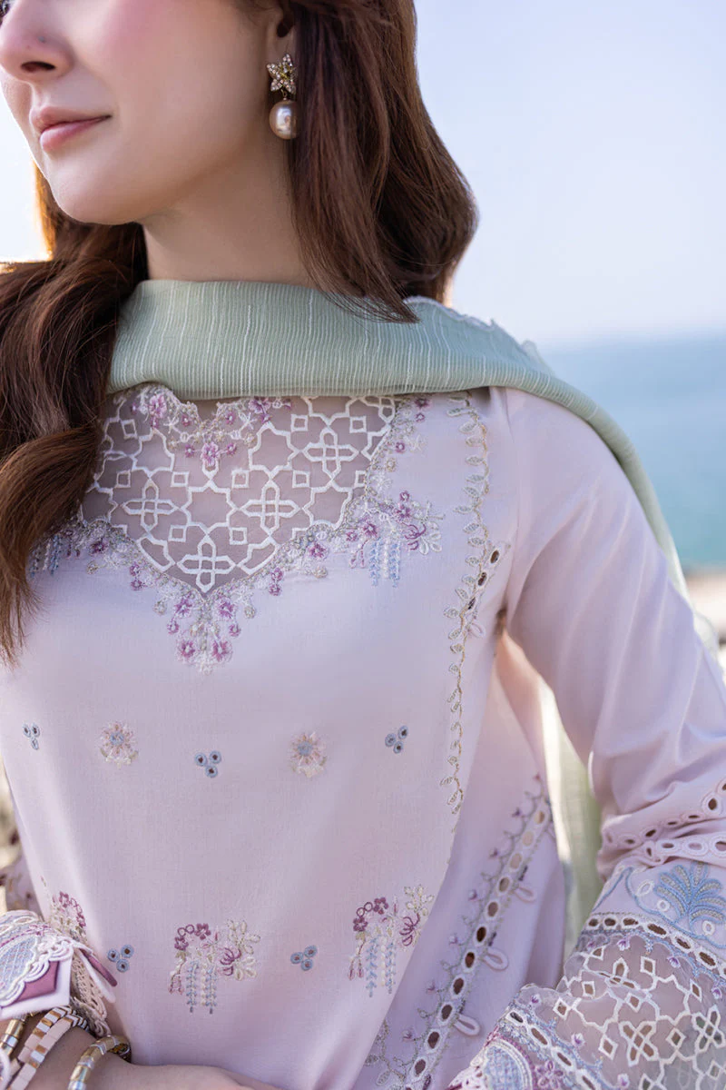 Qalamkar Sahil Kinare Luxury Lawn Collection 2024 – FP-08 NIA - Image 2