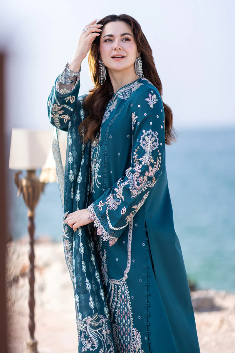 Qalamkar Sahil Kinare Luxury Lawn Collection 2024 – FP-16 KIRA - Image 4