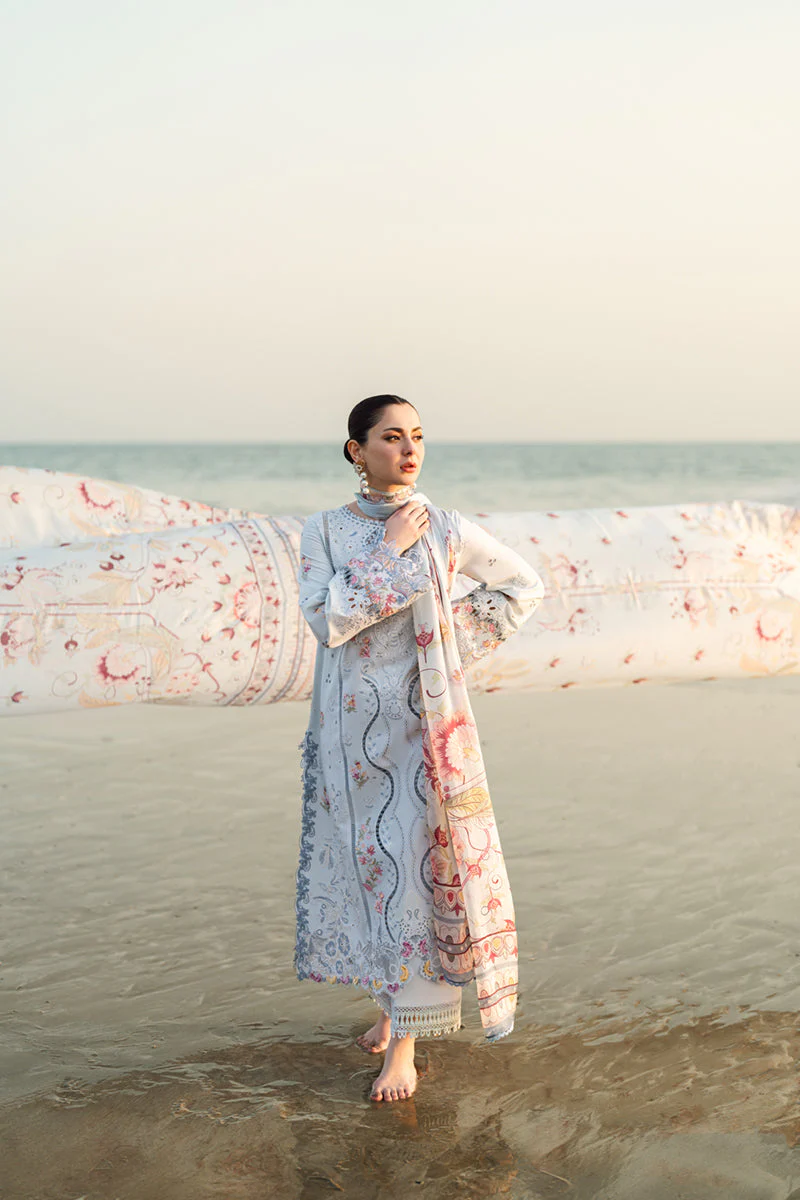 Qalamkar X Hania Aamir · Spring/Summer Luxury Lawn – FK-02 ISABELLA - Image 3