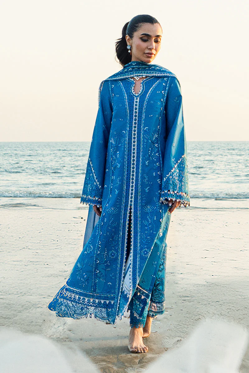 Qalamkar X Hania Aamir · Spring/Summer Luxury Lawn – FK-03 VICTORIA - Image 10