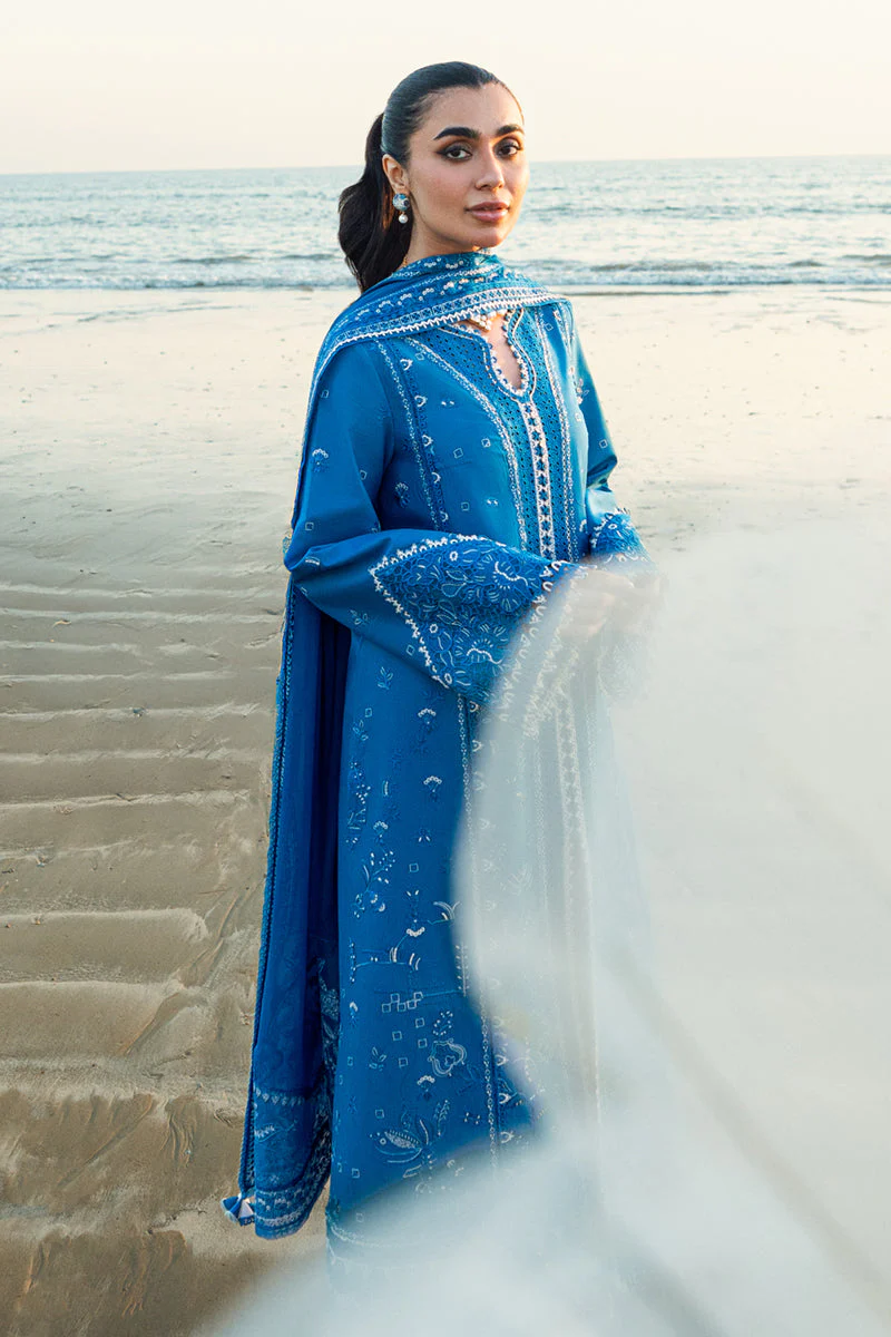 Qalamkar X Hania Aamir · Spring/Summer Luxury Lawn – FK-03 VICTORIA - Image 11