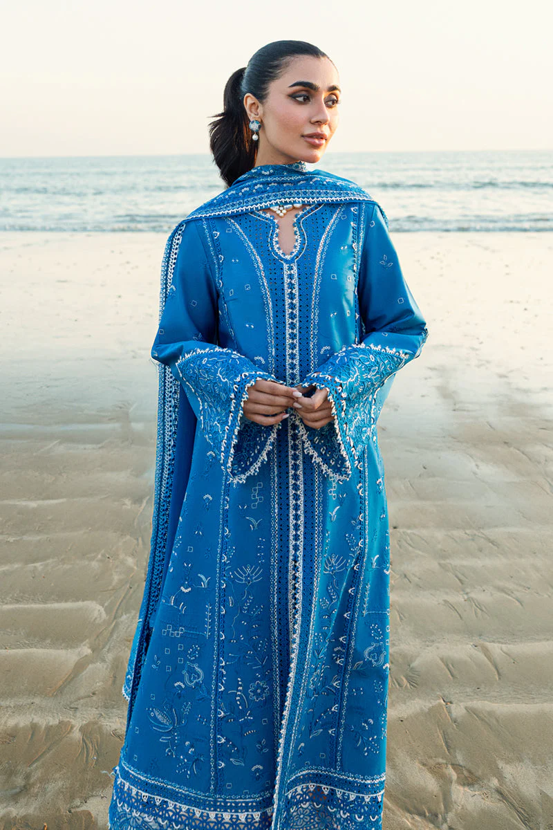 Qalamkar X Hania Aamir · Spring/Summer Luxury Lawn – FK-03 VICTORIA - Image 12